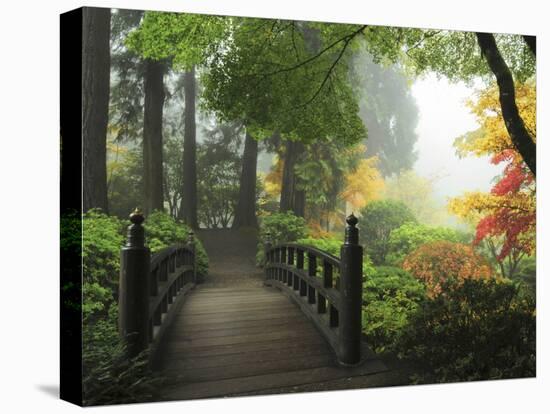 Portland Japanese Garden in Autumn, Portland, Oregon, USA-Michel Hersen-Premier Image Canvas