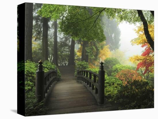 Portland Japanese Garden in Autumn, Portland, Oregon, USA-Michel Hersen-Premier Image Canvas