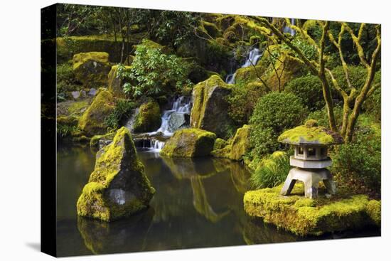 Portland Japanese Garden in Spring, Portland, Oregon, USA-Michel Hersen-Premier Image Canvas