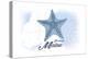 Portland, Maine - Starfish - Blue - Coastal Icon-Lantern Press-Stretched Canvas