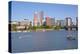 Portland skyline and rowing boats in morning light, Multnomah County, Oregon, USA-null-Premier Image Canvas