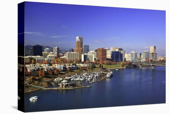 Portland Water Front and Willamitte River, Oregon-Craig Tuttle-Premier Image Canvas