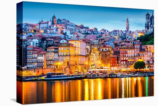 Porto, Portugal Old City Skyline from across the Douro River-Sean Pavone-Premier Image Canvas