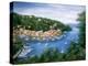 Portofino A Majestic Panoramic View-Marilyn Dunlap-Stretched Canvas