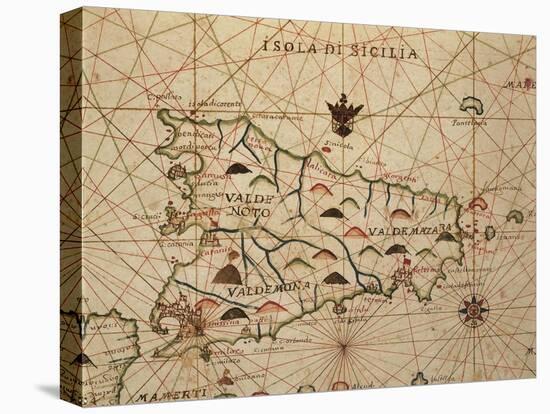 Portolan Chart of Sicily-null-Premier Image Canvas