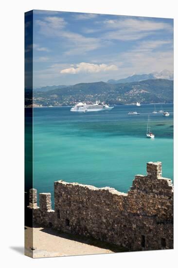 Portovenerre Harbor with Cruise Ship at Anchor, La Spezia, Italy-Terry Eggers-Premier Image Canvas
