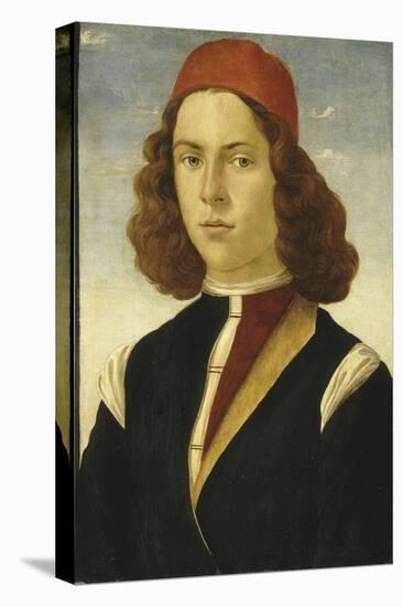 Portrait d'un jeune homme-Domenico Ghirlandaio-Premier Image Canvas