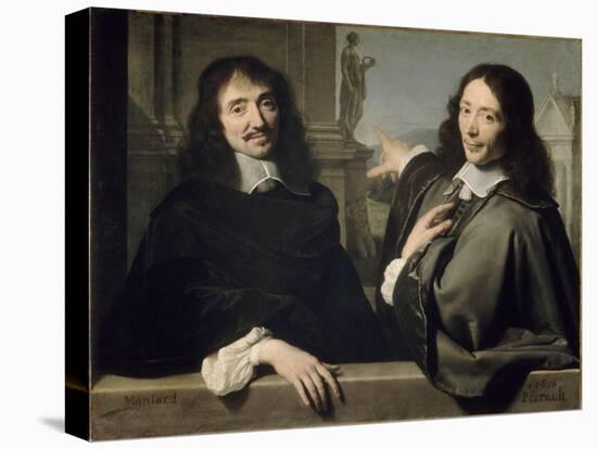 Portrait de deux hommes (autrefois F. Mansart et Ch. Perrrault)-Philippe De Champaigne-Premier Image Canvas