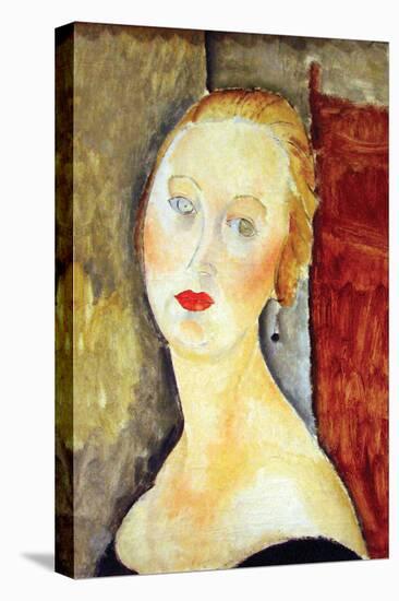 Portrait De Germaine Survage-Amedeo Modigliani-Stretched Canvas