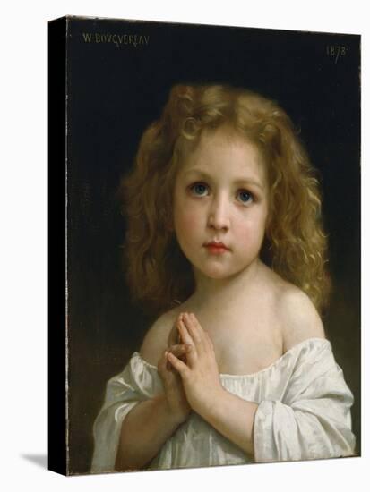 Portrait De Petite Fille Les Mains Jointes En Priere  Peinture De William-Adolphe Bouguereau (1825-William-Adolphe Bouguereau-Premier Image Canvas