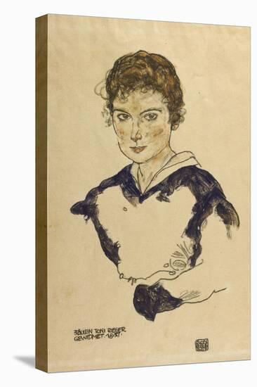 Portrait Fraulein Toni Rieger-Egon Schiele-Premier Image Canvas