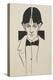 Portrait from a book of fifty drawings, 1899 drawing-Aubrey Beardsley-Premier Image Canvas