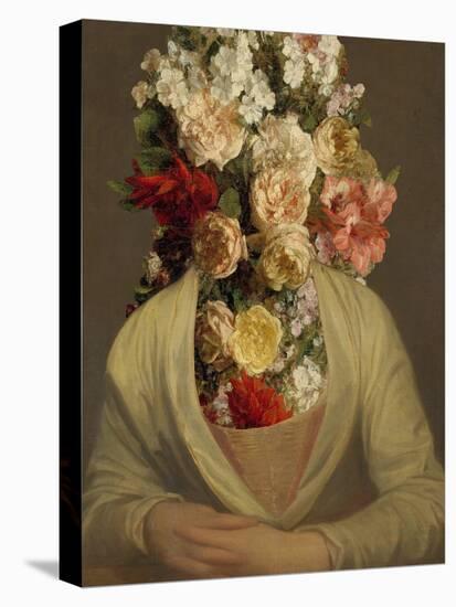 Portrait in Bloom I-Annie Warren-Stretched Canvas