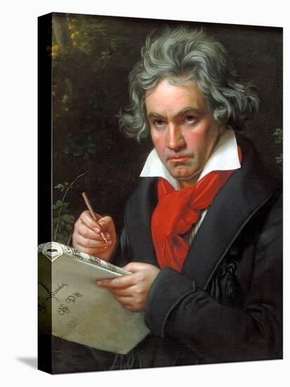 Portrait Ludwig Van Beethoven When Composing the Missa Solemnis, 1820-Joseph Karl Stieler-Premier Image Canvas
