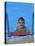 Portrait of 9 Year Old Boy in Swimming Pool, Kiamesha Lake, New York, USA-Paul Sutton-Premier Image Canvas