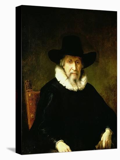 Portrait of a Gentleman Wearing a Ruff and Dark Clothes with a Wide Brimmed Hat-Ferdinand Bol-Premier Image Canvas