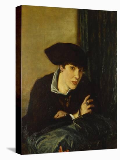 Portrait of a Girl in a Black Hat-Charles Haslewood Shannon-Premier Image Canvas