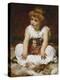 Portrait of a Girl seated on a Rug-Frederick Leighton-Premier Image Canvas
