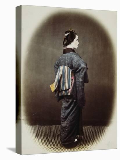 Portrait of a Japanese Woman-Felice Beato-Premier Image Canvas