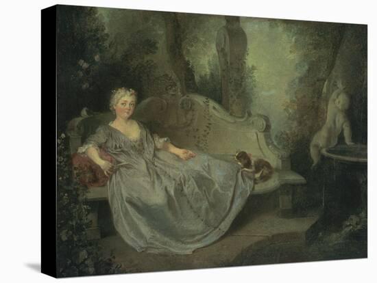 Portrait of a Lady in a Garden, 1730-Nicolas Lancret-Premier Image Canvas