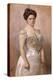 Portrait of a Lady, Standing in in a White Satin Dress-Christian Meyer Ross-Premier Image Canvas