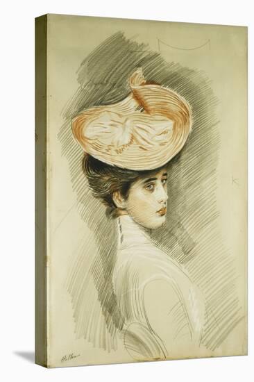 Portrait of a Lady, thought to be Madame Helleu-Paul Cesar Helleu-Premier Image Canvas