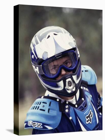 Portrait of a Male Motorcycle Racer-null-Premier Image Canvas