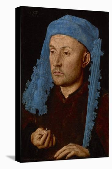 Portrait of a Man with a Blue Chaperon (Man with Ring), C.1429 (Oil on Wood)-Jan van Eyck-Premier Image Canvas