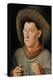 Portrait of a Man with Carnation and the Order of Saint Anthony-Jan van Eyck-Premier Image Canvas