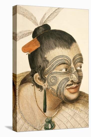 Portrait of a Maori Chief with Full Facial Moko, 1769-Sydney Parkinson-Premier Image Canvas