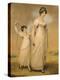 Portrait of a Mother and Her Daughter, in White Dresses, the Daughter with a Skipping Rope-Adam Buck-Premier Image Canvas
