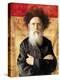 Portrait of a Rabbi before Torah Curtain-Isidor Kaufmann-Stretched Canvas