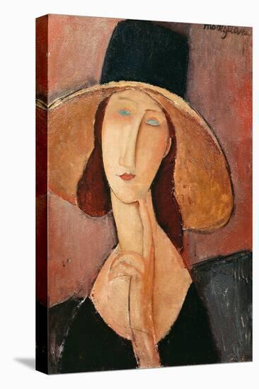 Portrait of a Woman (Jeanne Hébuterne) in Large Hat, c.1918-Amedeo Modigliani-Premier Image Canvas