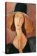 Portrait of a Woman (Jeanne Hébuterne) in Large Hat, c.1918-Amedeo Modigliani-Premier Image Canvas