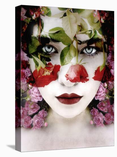 Portrait of a Woman with Roses, Composing-Alaya Gadeh-Premier Image Canvas