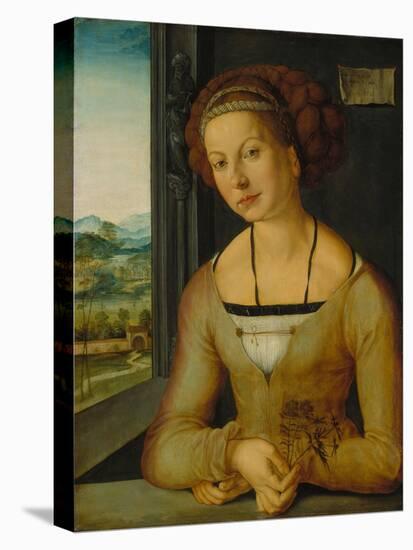 Portrait of a Younf Woman with Braided Hair-Albrecht Dürer-Premier Image Canvas