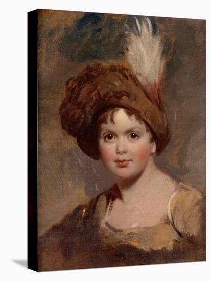 Portrait of a young boy in brown costume with a plumed hat sketch-Thomas Lawrence-Premier Image Canvas
