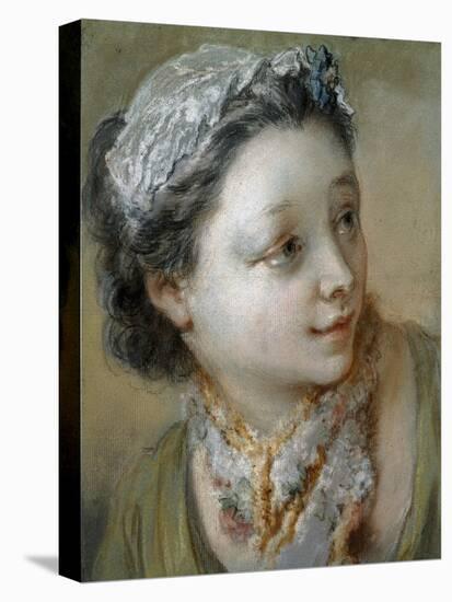 Portrait of a Young Girl, Bust-Length, Her Head Turned to the Right-Francois Boucher-Premier Image Canvas