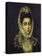 Portrait of a Young Lady, Bust Length, Wearing a Black Dress with a White Lace Collar and…-El Greco-Premier Image Canvas