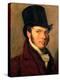 Portrait of a Young Man in a Top Hat-Jacques-Laurent Agasse-Premier Image Canvas