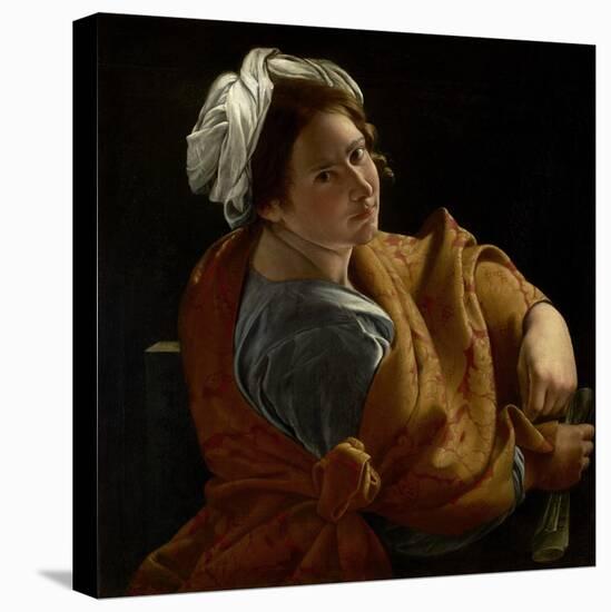 Portrait of a Young Woman as a Sibyl, C.1620 (Oil on Canvas)-Orazio Gentileschi-Premier Image Canvas