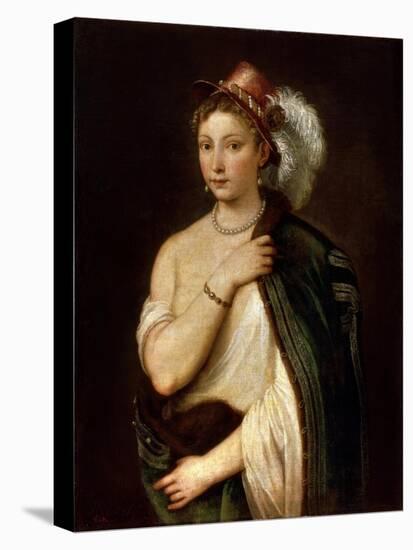 Portrait of a Young Woman, C1536-Titian (Tiziano Vecelli)-Premier Image Canvas