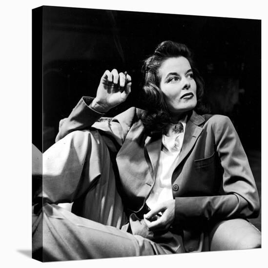 Portrait of Actress Katharine Hepburn with Cigarette in Hand-Alfred Eisenstaedt-Premier Image Canvas