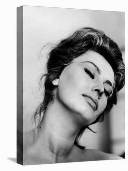Portrait of Actress Sophia Loren with Eyes Closed-Alfred Eisenstaedt-Premier Image Canvas