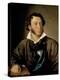 Portrait of Alexander Pushkin (1799-1837)-Vasili Andreevich Tropinin-Premier Image Canvas