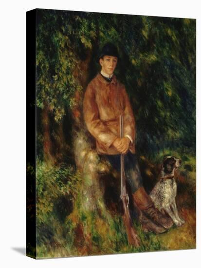 Portrait of Alfred Berard with His Dog, 1881 (Oil on Canvas)-Pierre Auguste Renoir-Premier Image Canvas