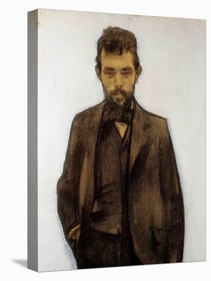 Portrait of Amadeo Vives (1871-1932) composer (pastel)-Ramon Casas i Carbo-Premier Image Canvas