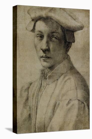 Portrait of Andrea Quaratesi, Around 1532, Black Chalk on Paper-Michelangelo Buonarroti-Premier Image Canvas