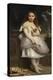 Portrait of Anna Mounteney Jephson, Full Length, Wearing a White Dress on an Terrace-William Adolphe Bouguereau-Premier Image Canvas