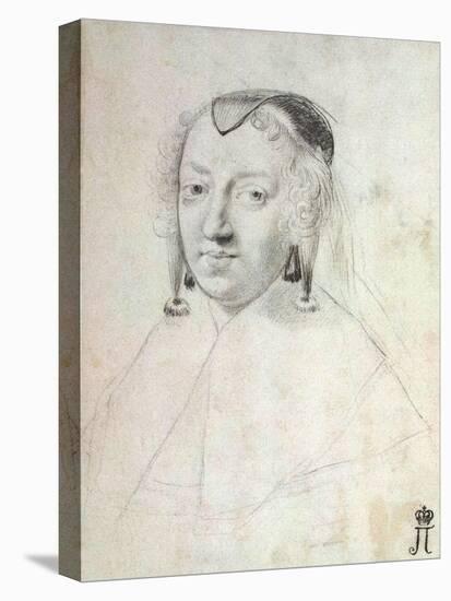 Portrait of Anne of Austria (1601-166), before 1643-Claude Mellan-Premier Image Canvas